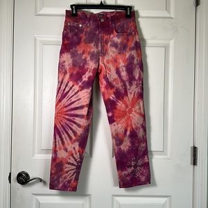 GAP Tie Dye Cheeky Straight Cropped Jeans Size 2
